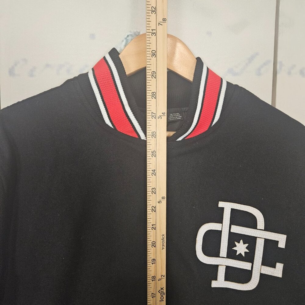 DC Rob Dyrdek‎ Varsity Jacket Mens Size XL Black Red - Picture 7 of 8
